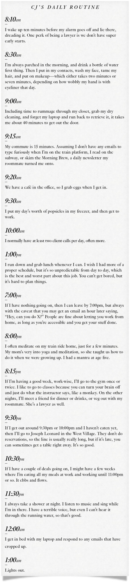 First-year lawyer routine