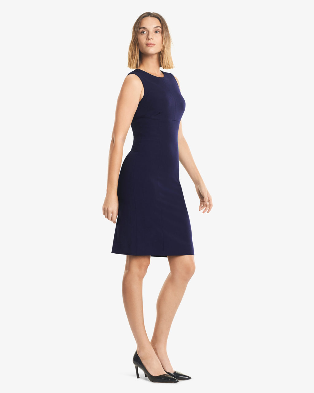 stylish comfortable travel clothes for women - blue dress
