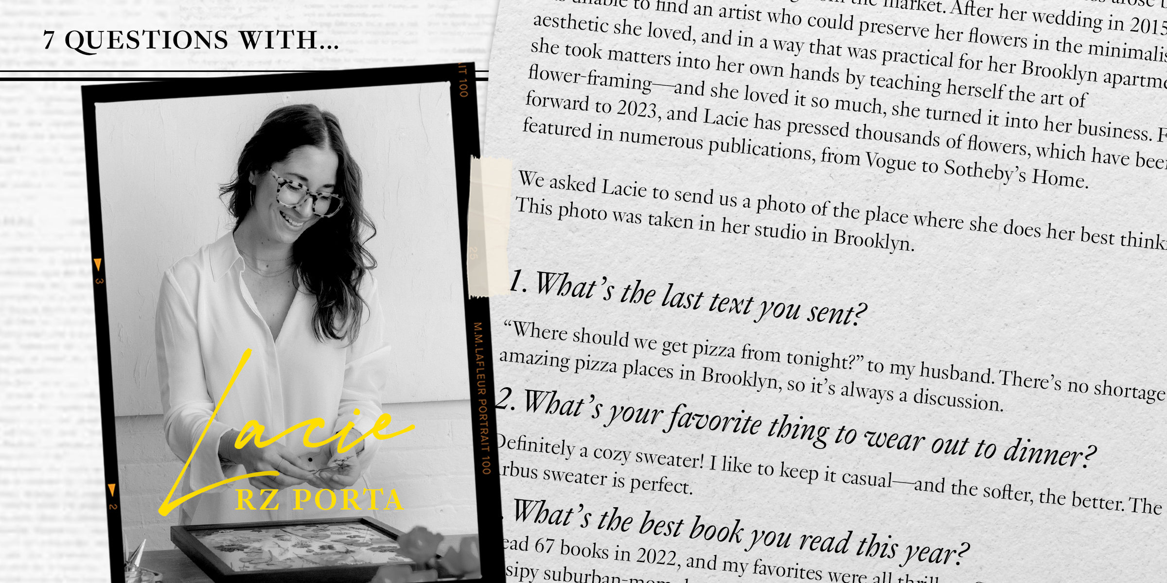 7 Questions with Lacie RZ Porta, Founder of Framed Florals