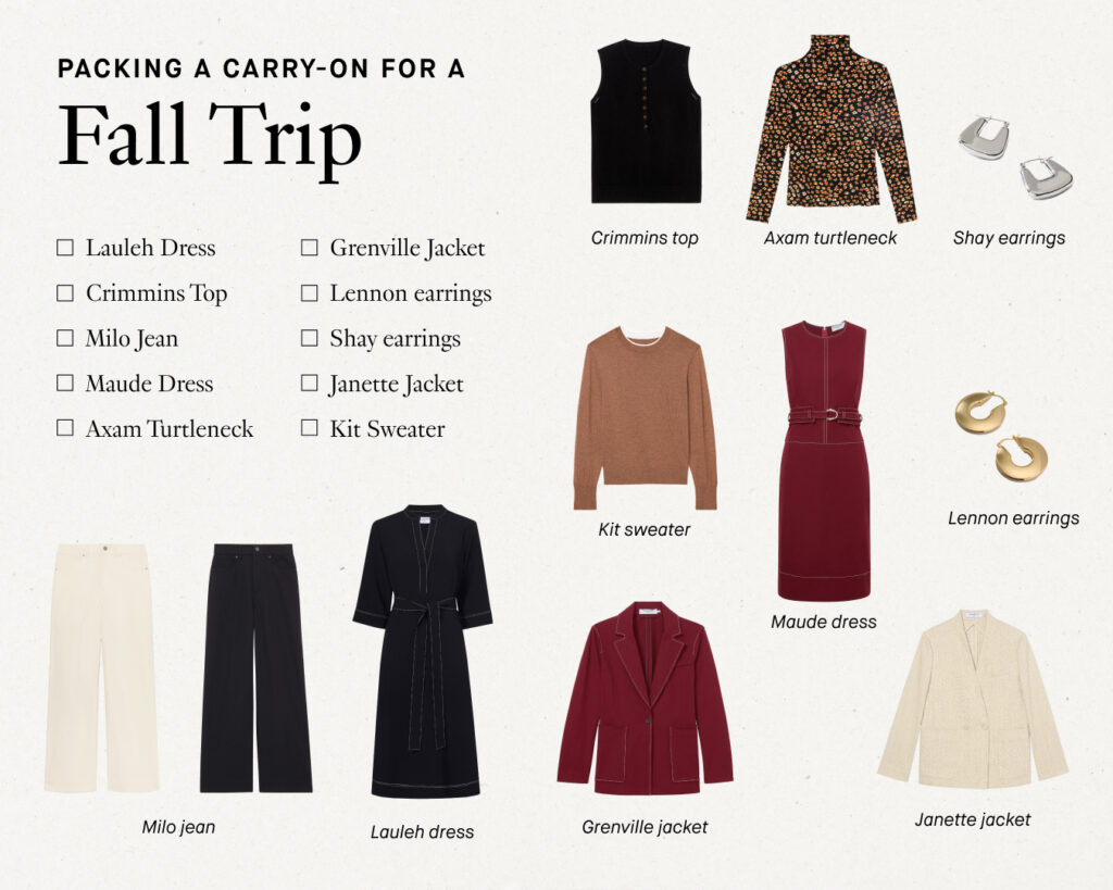 How to Pack in a CarryOn A MixandMatch Packing List for Fall